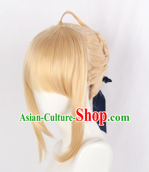 Fate My King Saber Mixed Golden Hair Version Cosplay Ladies Anime Wig