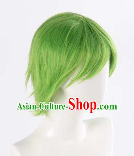 The Law Of Planting Grass Planting Wood Planting Helps All Purpose Mixed Grass Green Reversed Short Hair Cosplay Wig