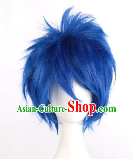 Big Brother Kaito Hajime Sapphire Blue Sky High Reversed Cosplay Anime Wig