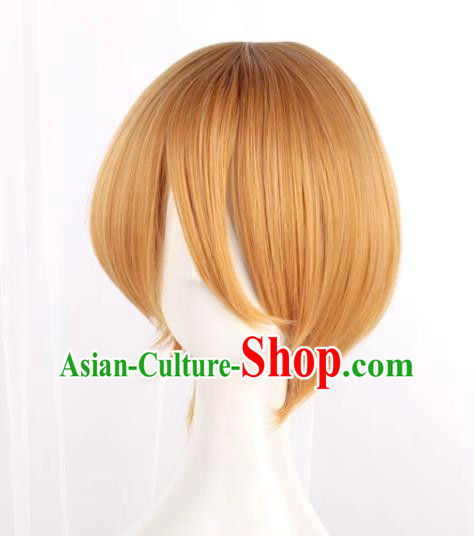 Kise Ryota COS Anime Wig Yellow Short Straight Hair Men's Short Hair Cosplay Wig