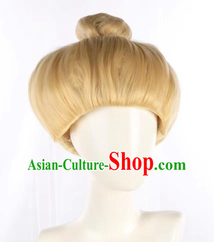 Spirited Away Yubaba Full Headgear Light Yellow Hair Bag Without Bangs Anime COS Full Wig