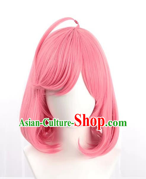 King Maid Coffee Daji Cos Wig Aniya Pear Head Peach Pink Girl Fake Hair