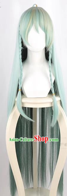 The Land Of Elegant Music Kinnara Pre Awakening Green Green Three Layer Gradient Cosplay Wig