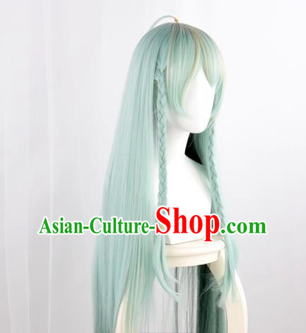 The Land Of Elegant Music Kinnara Pre Awakening Green Green Three Layer Gradient Cosplay Wig