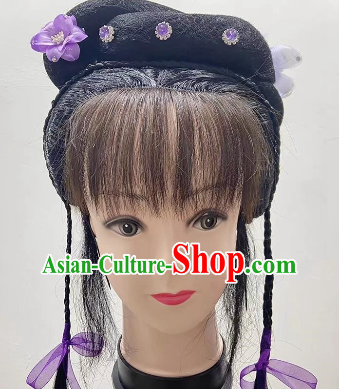 Drama Lin Daiyu Funeral Hair Ornaments Yue Opera Huangmei Opera Hua Dan Headgear National Opera Headdress