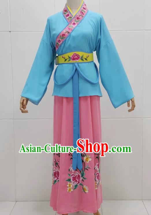 Drama Maid Costumes Yue Opera Huangmei Opera Performance Costumes Qiong Opera Singer Opera Fujian Opera Village Girl Opera Costumes