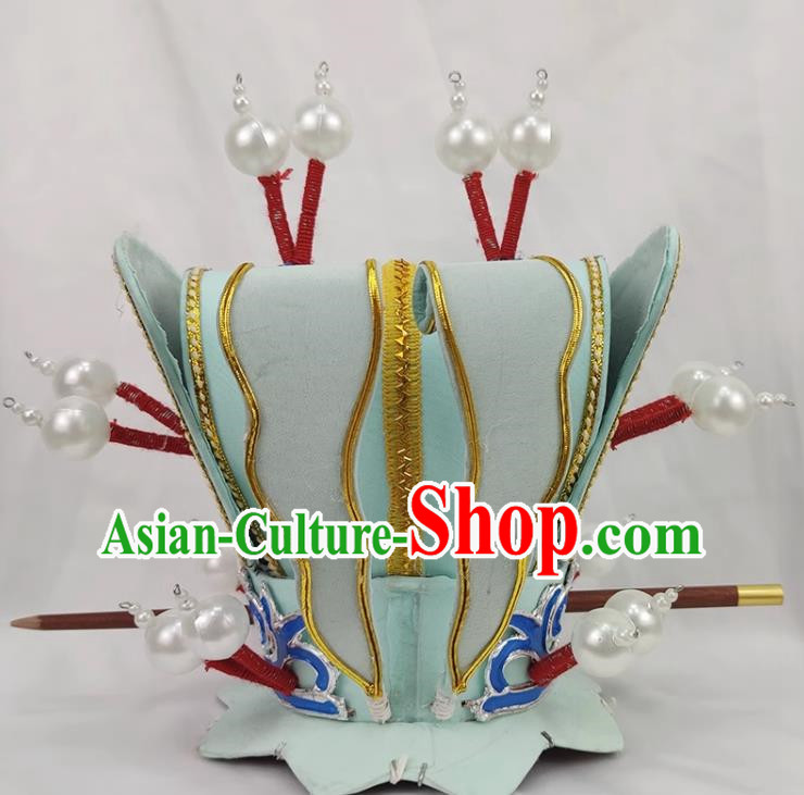 Drama Costumes Ancient Costumes Shaoxing Opera Huangmei Opera Costumes Xiaosheng Headgear Accessories Jiao Zhongqing Hat