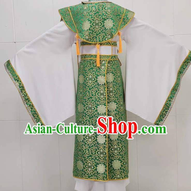 Green Drama Big Sleeved Xiaosheng Clothes Ancient Costumes Yue Opera Huangmei Opera Costumes Taiwan Costumes Local Ethnic Opera Costumes