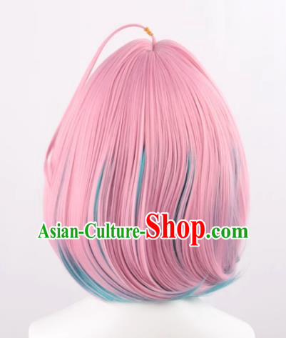 Starlight Stage Dreams Of Li Yameng Pink Gradient Lake Green Cos Wig