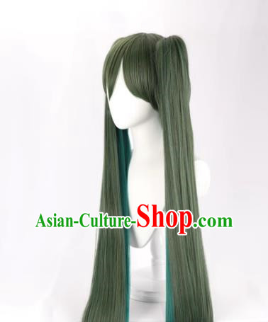 Senbonzakura Green Gradient Blue VOCALOID Future Hatsune Miku Anime Cosplay Wig