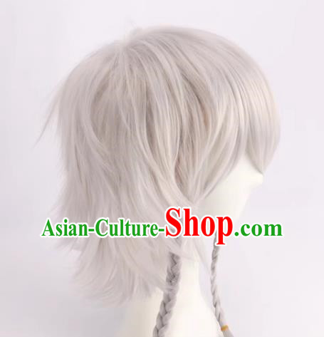 Touhou Project Sakuya Izayoi Cos Fake Hair Double Twist Silver White Cosplay Wig