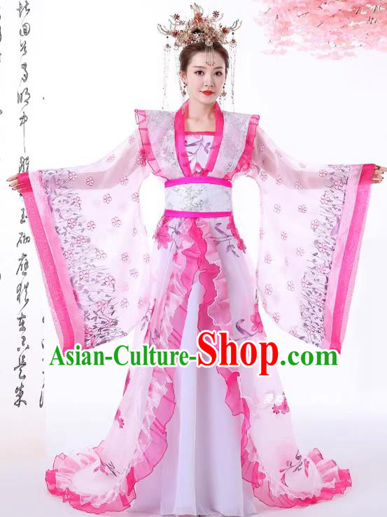 China Tang Dynasty Imperial Consort Clothing Traditional Hanfu Large Size Dress Ancient Fairy Costume