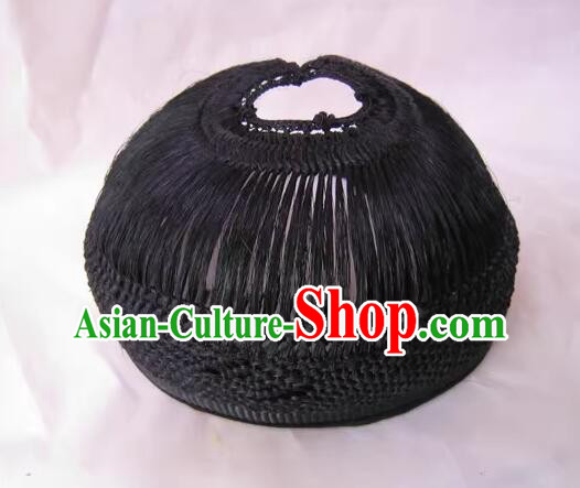 Handmade Chinese Taoist Hat Traditional Taoism Headband Black Headwear