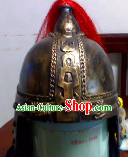Handmade Cosplay Officer Hat China Song Dynasty Warrior Headwear Ancient General Helmet