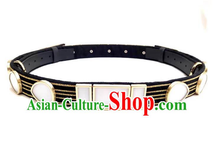 China Handmade Feiyu Jade Belt Ming Dynasty Emperor Belt Ancient Royal Prince Waistband