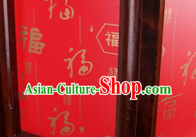 China Classical Palace Lantern New Year Red Lantern Handmade Wood Lucky Lamp