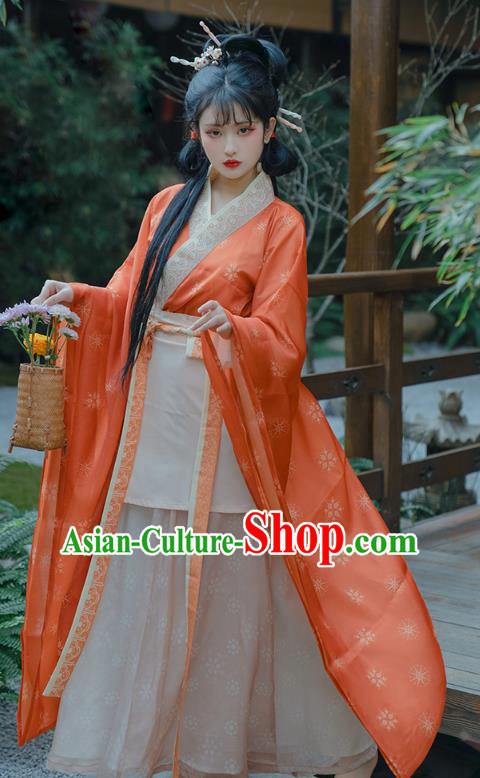 China Traditional Hanfu Ruqun Ancient Royal Princess Clothing Southern and Northern Dynasties Young Lady Costumes