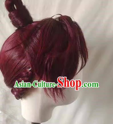 Wig Front Hand Hook Lace Code Name Sun Quanyuan COSPLAY Red Style