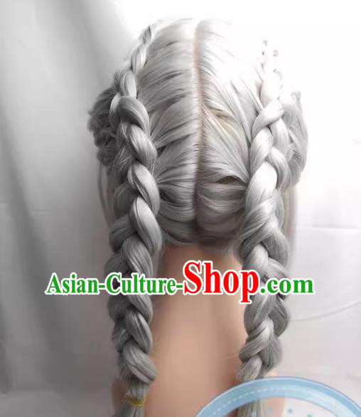 Silver Gray Apex Cos Hero Loba Anime COS Wig