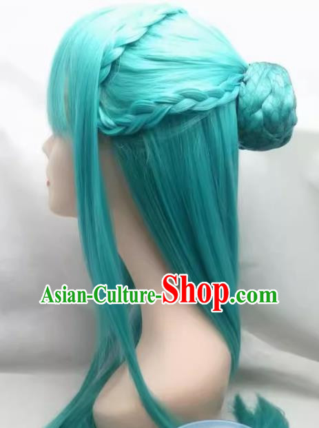 One Piece Xiaozi COS Wig Green Style Braid Anime Cosplay Customization