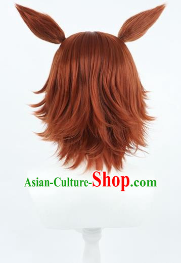 Horse Racing Girl Pretty Derby Qingzhu Memories Black Iron Dazhi Cos Wig