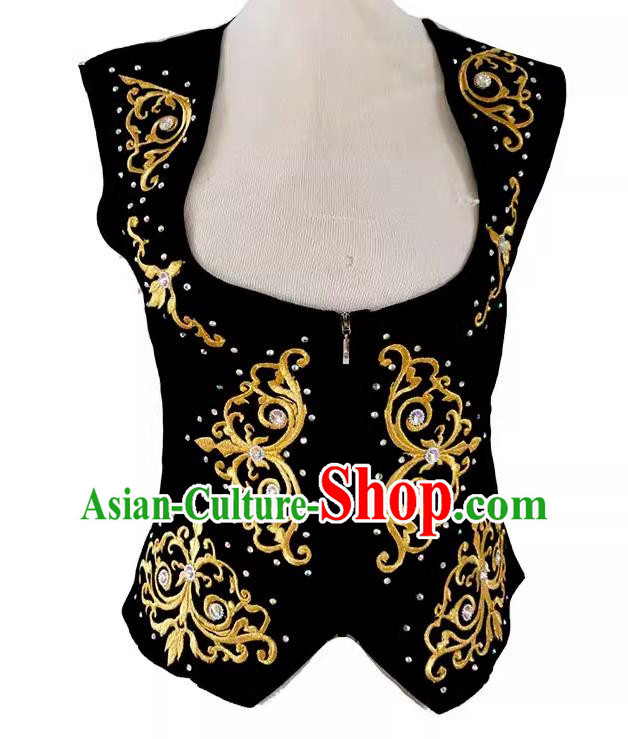 China Xinjiang dance clothing practice clothes vest and waistcoat for women