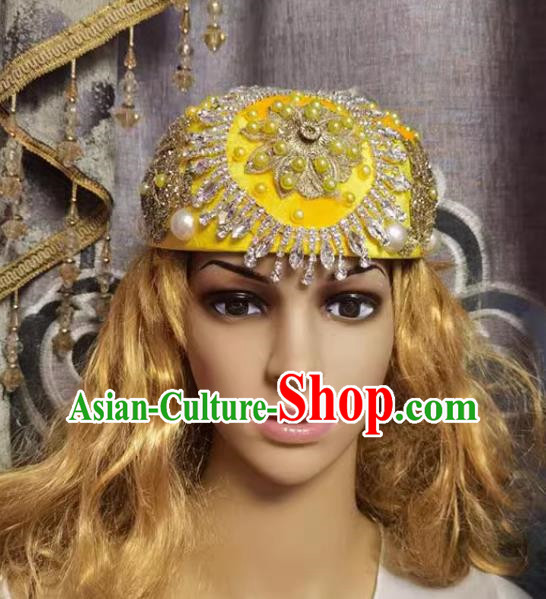 China Xinjiang dance hat accessories Maixi Lapu Uyghur domed pearl hat