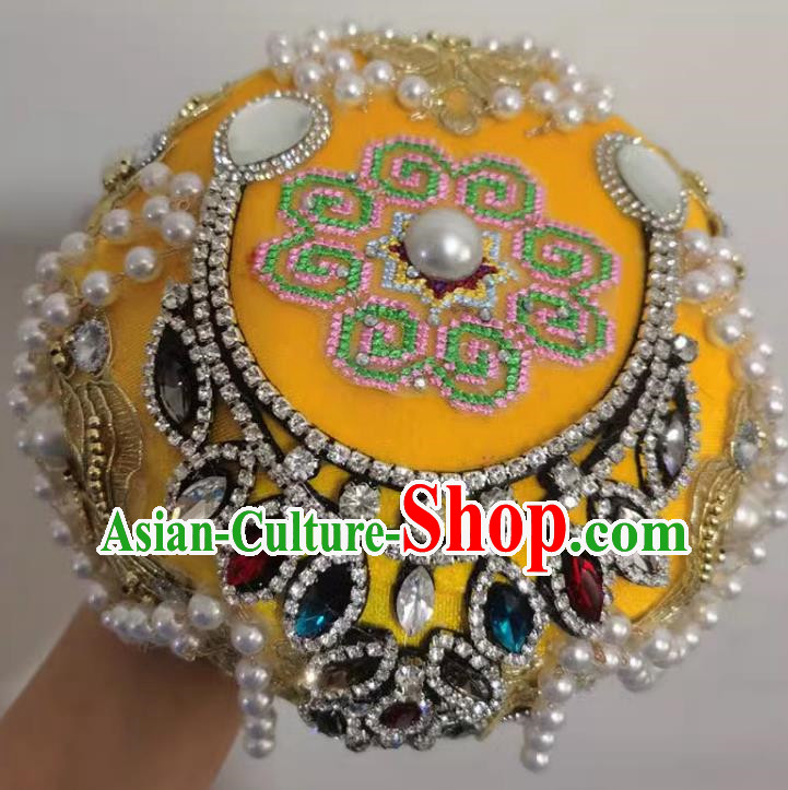 China Xinjiang dance hat accessories Maixi Lapu Uyghur domed pearl hat