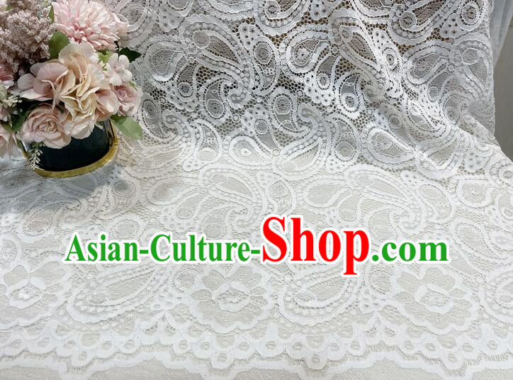 Top Dress Lace Fabric Hollowed Out White Lace Material Costume Cloth