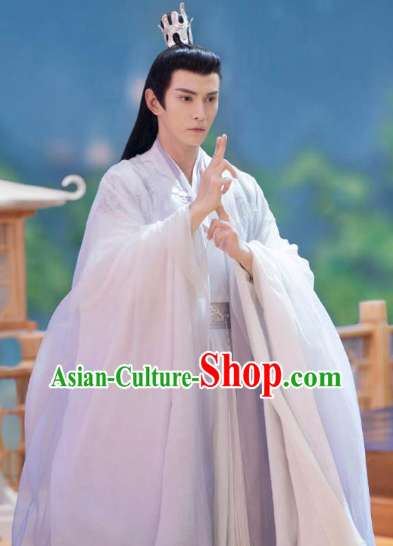 Traditional Male Hanfu Romance Drama The Journey of Chong Zi Venerable Luo Yin Fan Garment China Ancient Holiness Lord Costumes
