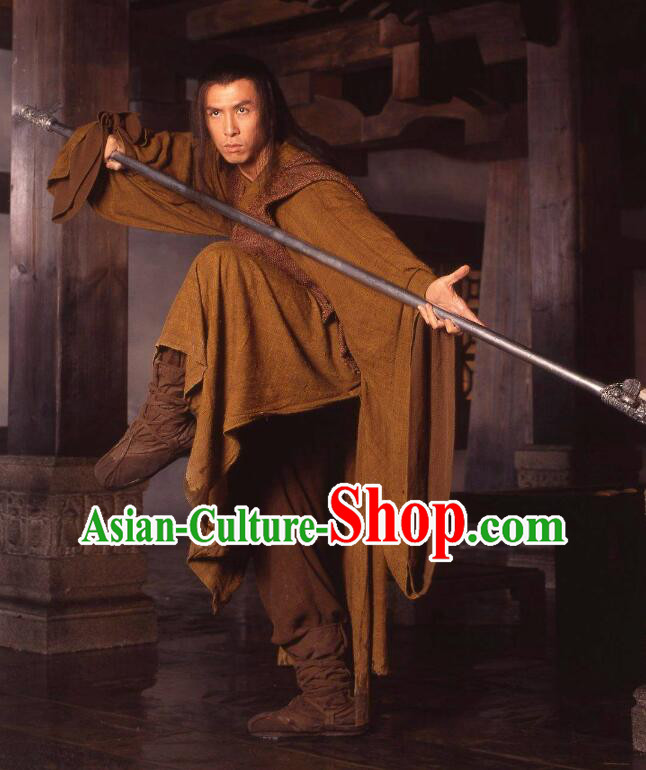 China Ancient Swordsman Costumes Qin Dynasty Warrior Garment Film Hero Chang Kong Donnie Yen Outfit