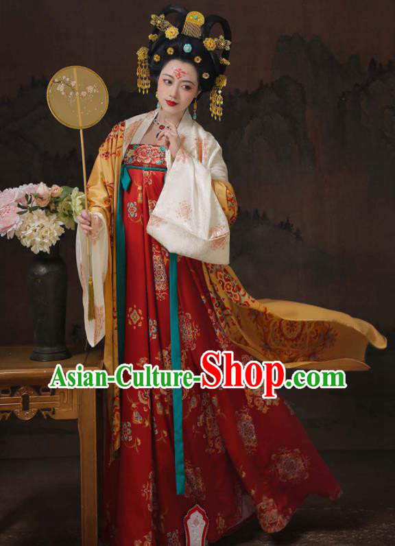 Chinese Ancient Empress Clothing Traditional Hanfu Dress Tang Dynasty Court Woman Garment Costumes
