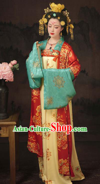 Chinese Tang Dynasty Court Woman Garment Costumes Ancient Empress Clothing Traditional Hanfu Dress