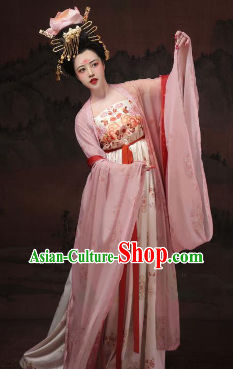 Chinese Tang Dynasty Garment Costumes Ancient Empress Hanfu Dress Palace Woman Clothing