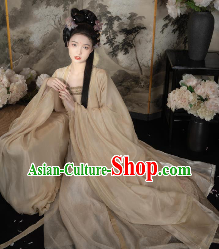 Chinese Traditional Hanfu Clothing Tang Dynasty Princess Garment Costumes Ancient Goddess Dresses