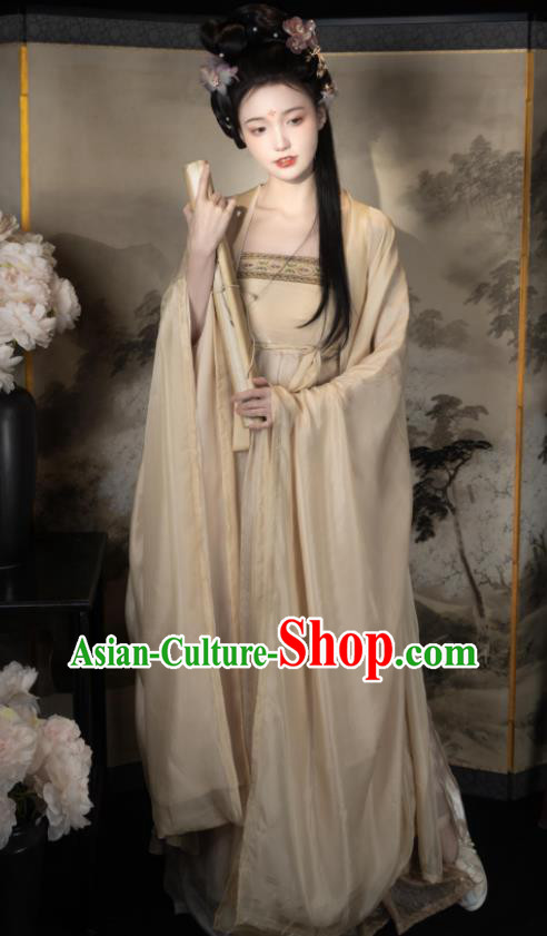 Chinese Traditional Hanfu Clothing Tang Dynasty Princess Garment Costumes Ancient Goddess Dresses