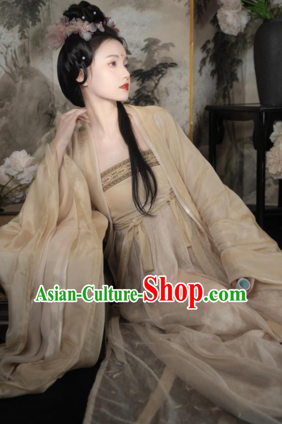 Chinese Traditional Hanfu Clothing Tang Dynasty Princess Garment Costumes Ancient Goddess Dresses