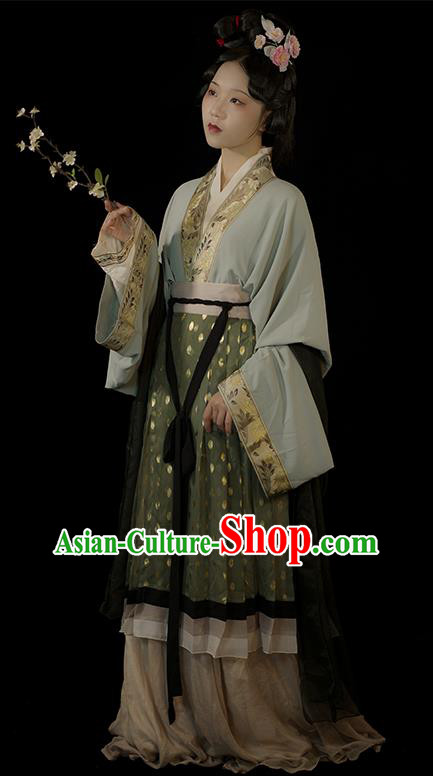 Chinese Song Dynasty Imperial Consort Clothing Ancient Court Woman Garment Costumes Traditional Hanfu Dresses Complete Set