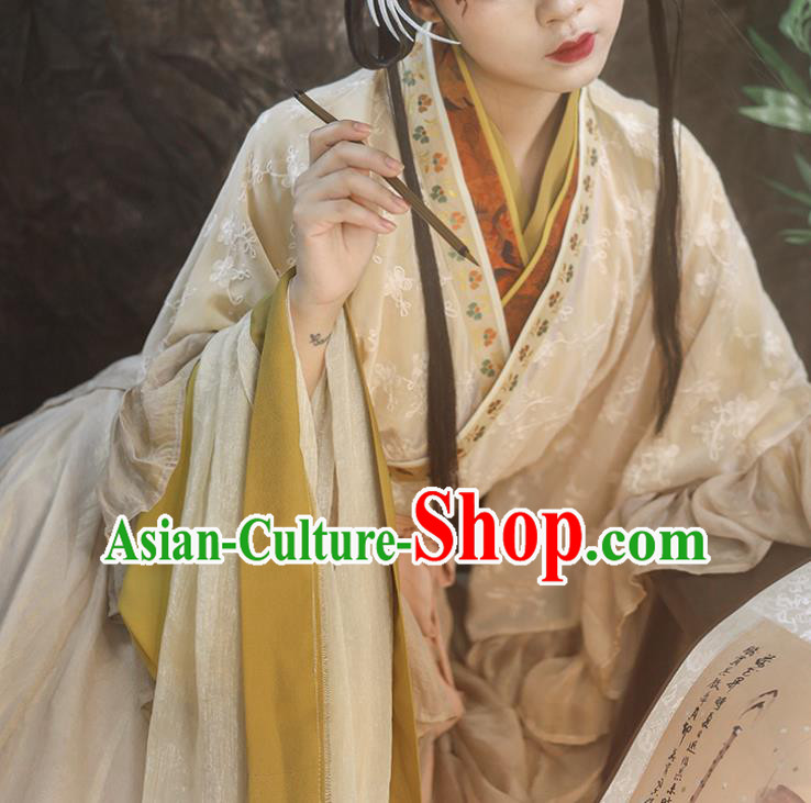 Chinese Traditional Luoshen Hanfu Dresses Jin Dynasty Imperial Empress Clothing Ancient Goddess Garment Costumes