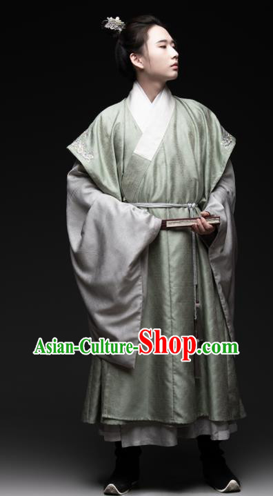 Chinese Ancient Scholar Clothing Ming Dynasty Swordsman Hanfu Traditional Priest Frock Garment Costumes