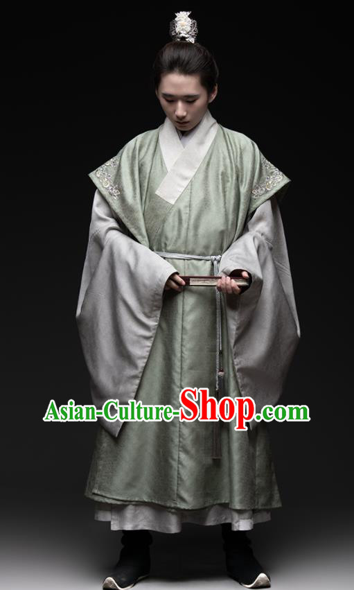 Chinese Ancient Scholar Clothing Ming Dynasty Swordsman Hanfu Traditional Priest Frock Garment Costumes