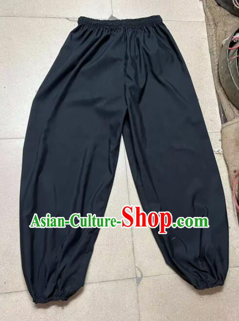 Chinese Handmade Black Lion Trousers Professional Lion Dancer Pants Kung Fu Pants