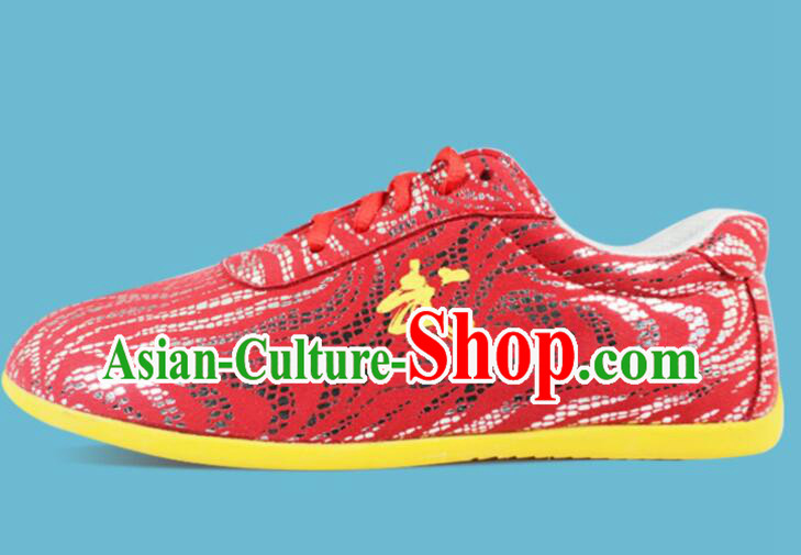 Professional Kung Fu Performance Shoes Martial Arts Shoes Chinese Wushu Competition Red Shoes