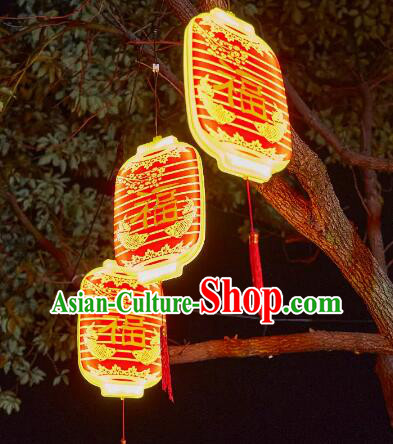 Chinese New Year Lucky Lantern Outdoor Hanging Lantern Waterproof Wax Gourd Lantern