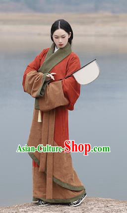 Chinese Ancient Court Woman Clothing Traditional Palace Lady Han Fu Han Dynasty Princess Red Dress