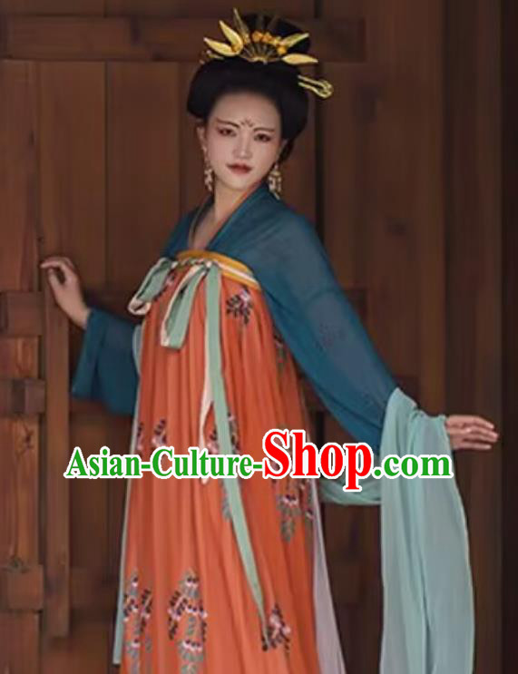 Chinese Tang Dynasty Empress Clothing Ru Qun Hanfu Dresses Ancient Imperial Consort Costumes