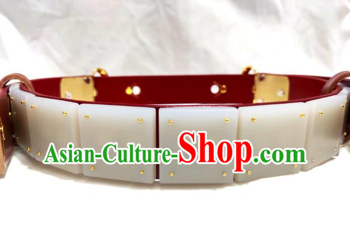 Chinese Ancient Hanfu Belts Traditional Leather Waistband Song Dynasty Belt for Men