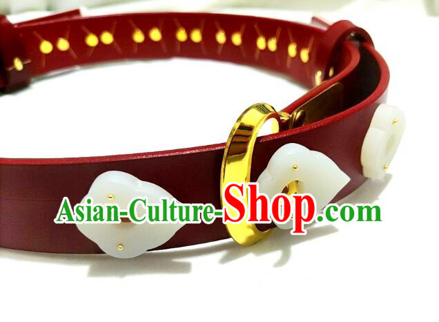 Chinese Ancient Hanfu Belts Traditional Leather Waistband Song Dynasty Belt for Men