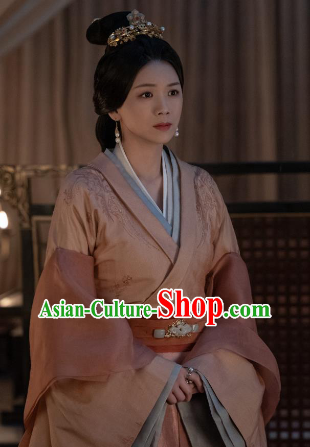 Chinese TV Series Love Like The Galaxy Consort Yue Dress Han Dynasty Empress Garment Costumes Ancient Palace Woman Clothing