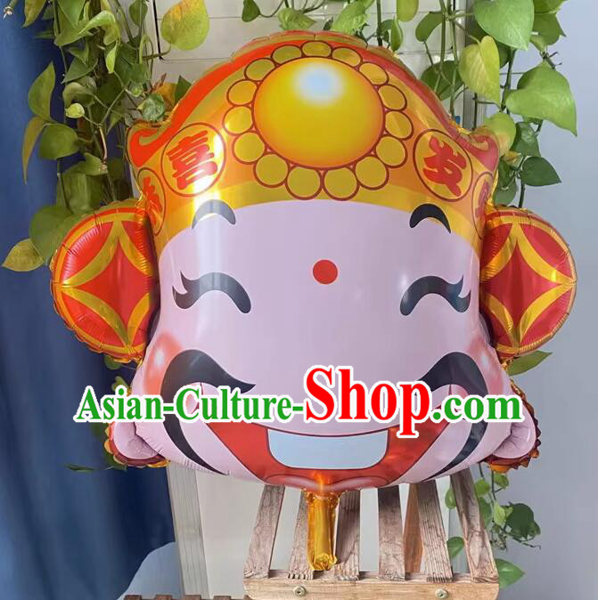 Chinese Mylar Balloons Opera God of Wealth Balloons New Year Decorations